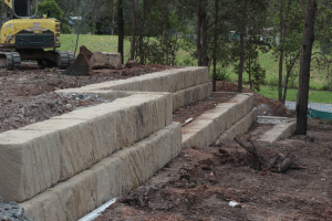 Three tiered wall section