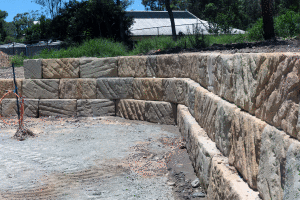 north west corner retaining wall