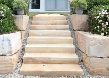 Warner-pool-steps sandstone-steps-warner